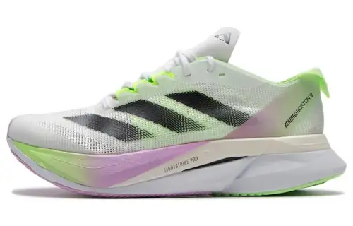adidas Adizero Boston 12 White Green Spark Women's