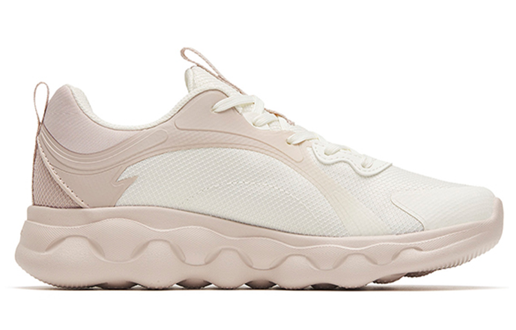 Anta Sheepskin Cushioning Slip Resistant Abrasion Resistant Breathable Low top Running Shoes Women’s White Gray