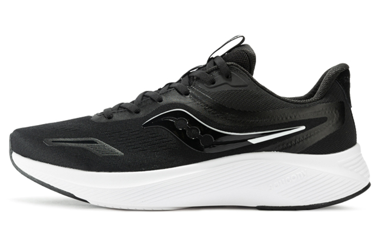 Saucony Lancer Breathable And Lightweight Low top Running Shoes Unisex Black Discoloration Cushioning Jogging