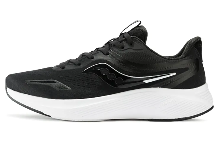 Saucony Lancer Breathable And Lightweight Low top Running Shoes Unisex Black Discoloration Cushioning Jogging