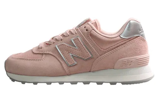 New Balance NB 574 Low top Marathon Running Shoes Women's Pink Silver