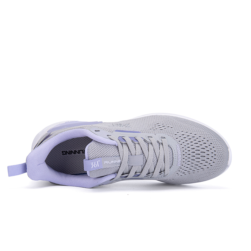 361° Cushioning Slip Resistant Breathable Low top Running Shoes Women’s Gray Purple