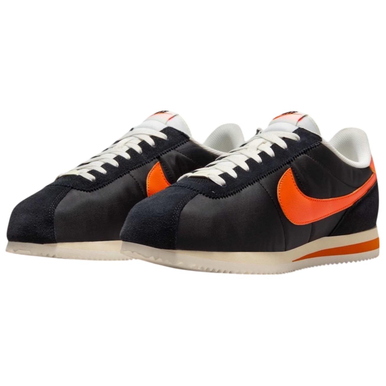 Nike Cortez Txt Black Sail Safety Orange