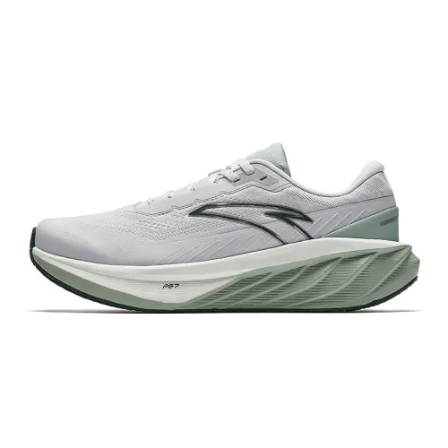 Anta Cushioning Slip Resistant Low top Casual Running Shoes Men's Gray Green