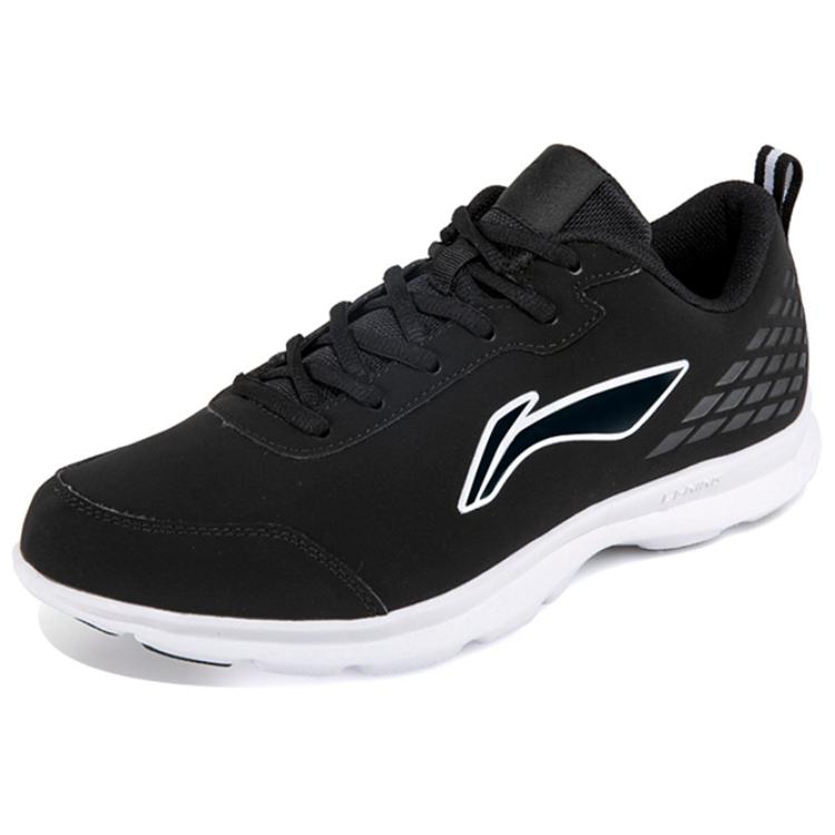 Li Ning Comfortable Low top Running Shoes Unisex Black White