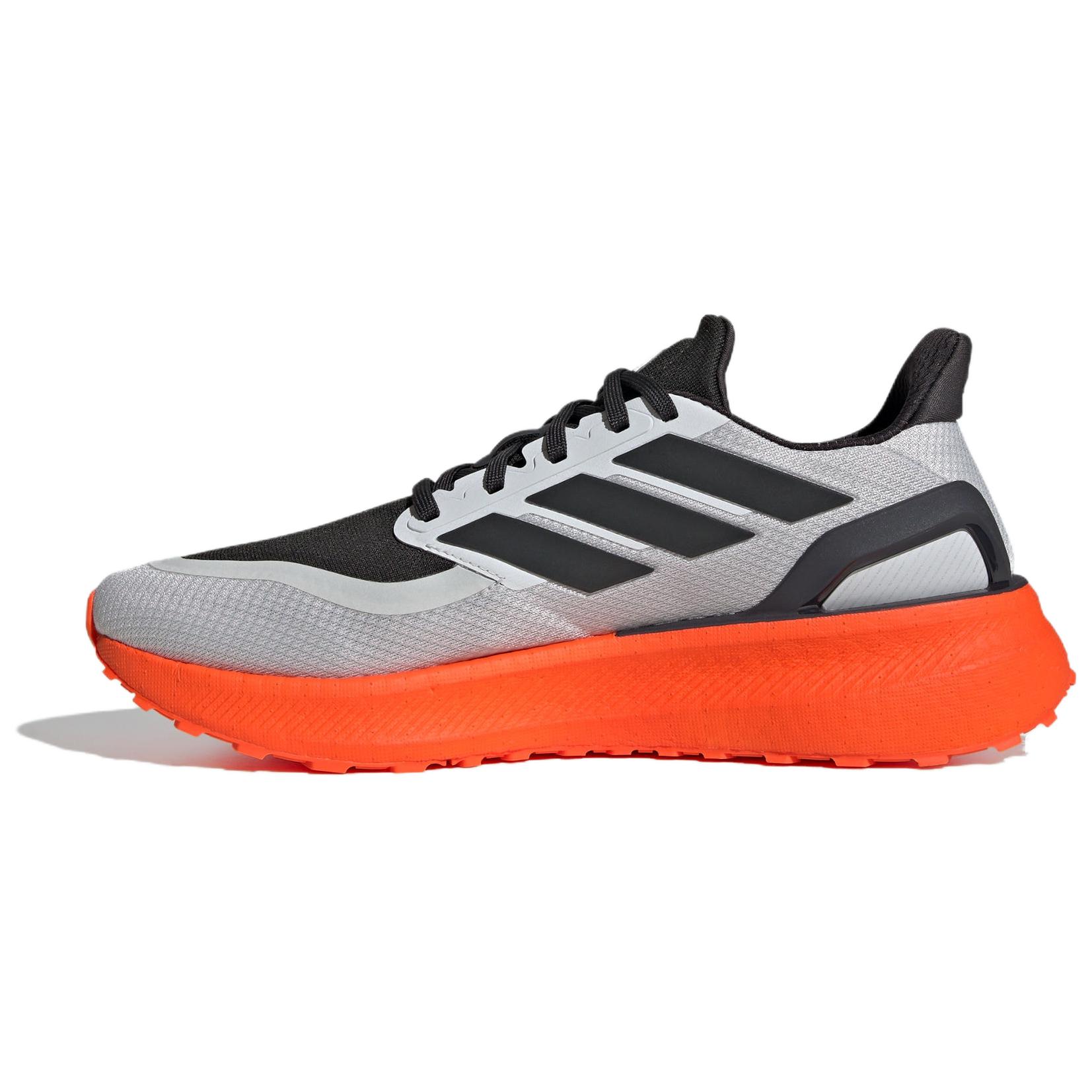 Adidas PUREBOOST 5 Slip Resistant Abrasion Resistant Low top Running Shoes Unisex Gray Orange