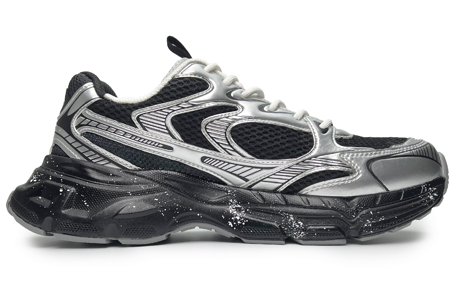 Kappa Cushioning Abrasion Resistant Breathable Lightweight Low top Running Shoes Unisex Black Silver