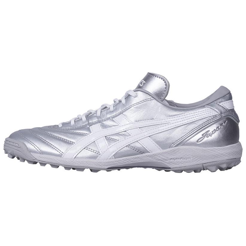 ASICS C3 TF Turf Artificial Turf Abrasion Resistant Soccer Shoes Unisex Silver