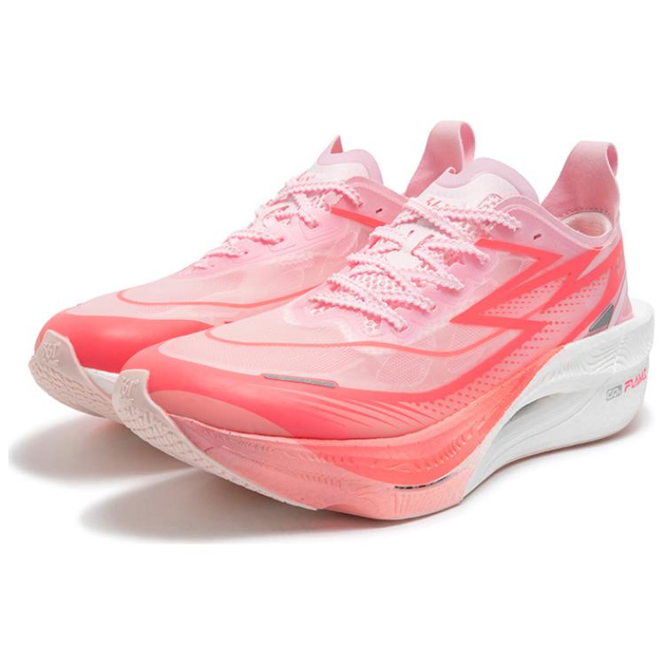 361° Flame 3 .5 Low top Full Length Carbon Plate Marathon Racing Running Shoes Unisex Fluorescent Begonia Pink Red