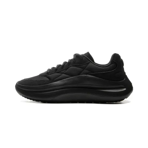 Li Ning Cloud Wave Lace Cushioning Slip Resistant Abrasion Resistant Lightweight Low top Casual Shoes Men's Black