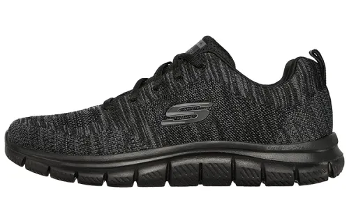 Skechers Mesh Cushioning Abrasion Resistant Lightweight Low top Running Shoes Men's Black