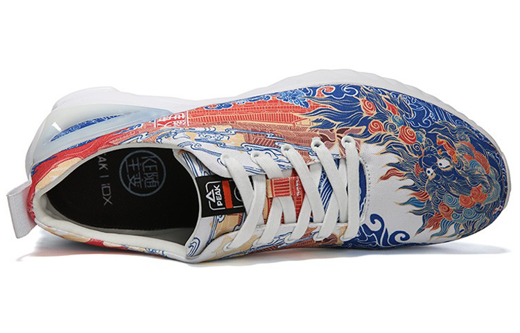 IDX x PEAK Da Tang Shengshi Comfortable Low top Running Shoes Women’s Blue Orange
