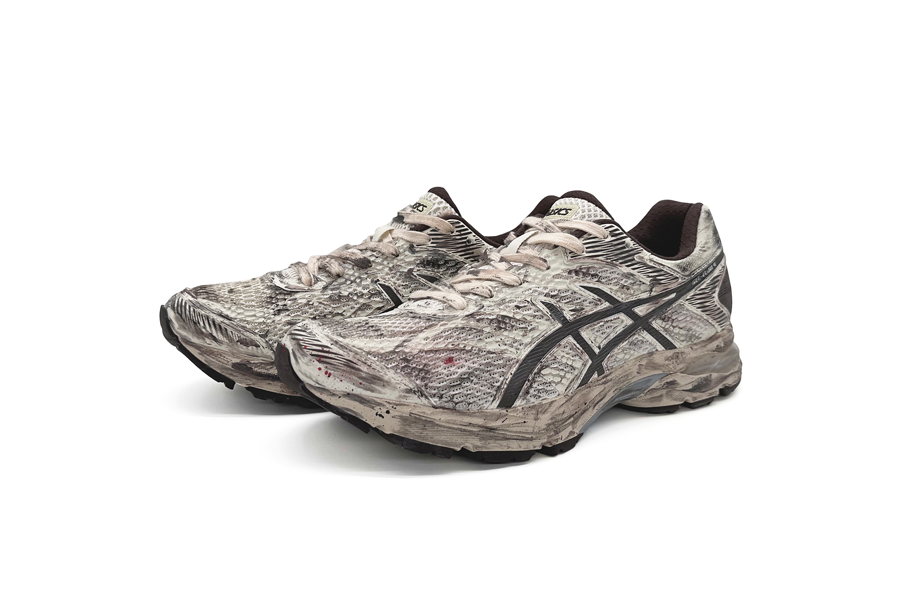 Asics Gel Flux 4 Slip Resistant Low top Running Shoes Unisex Beige Brown