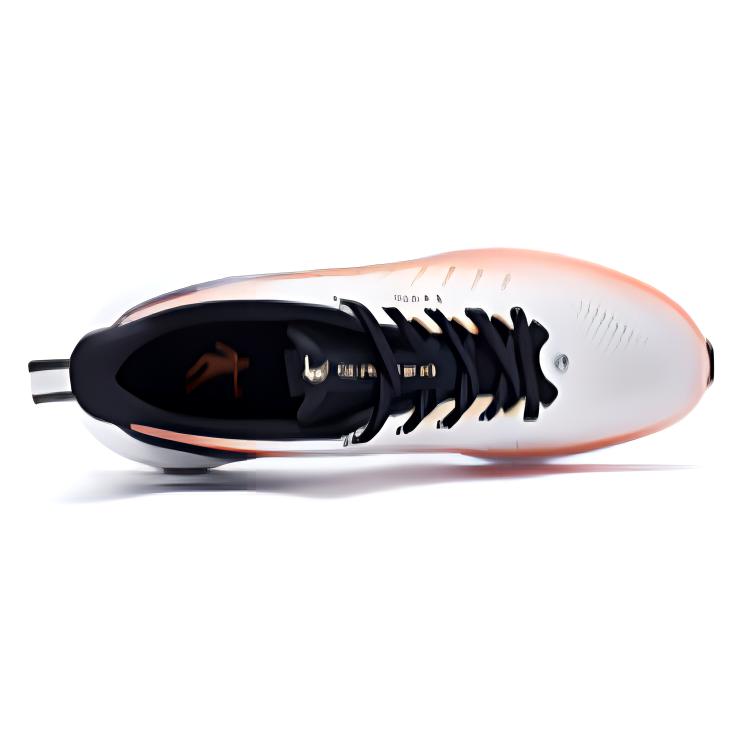 QIAODAN Cushioning, Wear Resistant Low top Casual Running Shoes Men’s White Orange Black