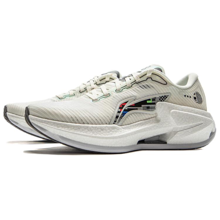 Li Ning Furious Rider 8 Cushioning Slip Resistant Abrasion Resistant Low top Casual Running Shoes Men’s White Black