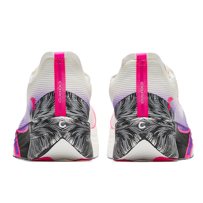 Anta C10 Pro Slip Resistant And Breathable Low top Marathon Running Shoes Women’s White Purple Pink