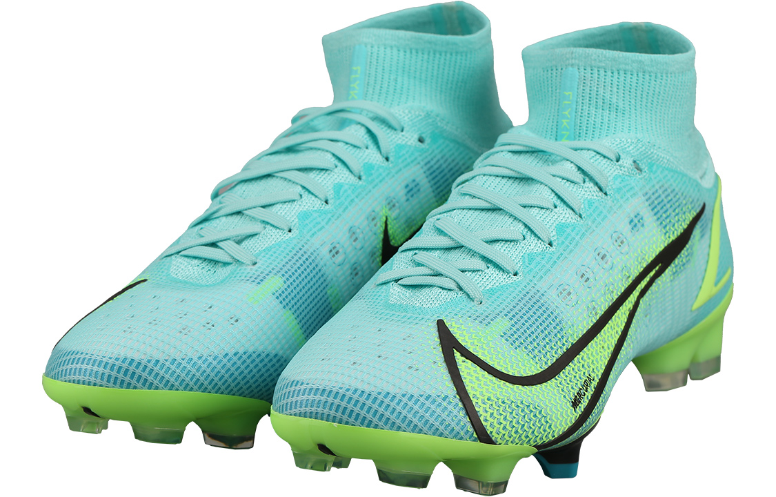 Футбольные бутсы Nike Mercurial Superfly 8 (сине-зеленые) — фото 2