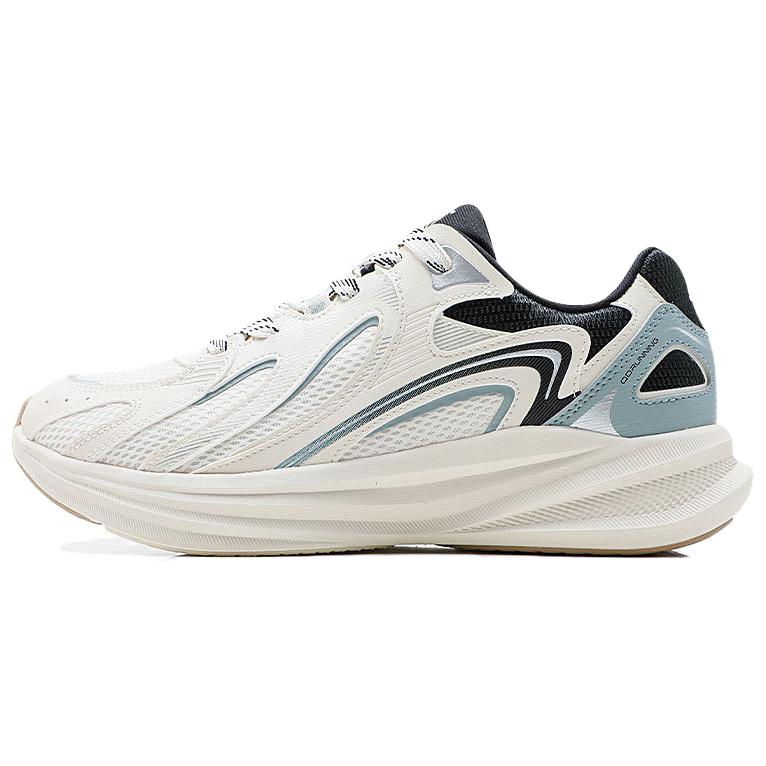 QIAODAN Slip Resistant Abrasion Resistant Low top Casual Running Shoes Men’s Beige Blue