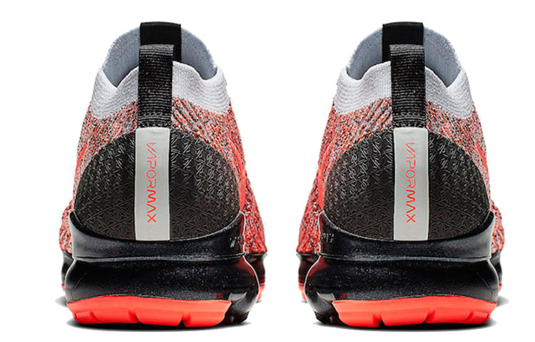 Мужские кроссовки Nike VaporMax Flyknit 3.0 Bright Mango (черно-красные) — Чёрный / красный — фото 5