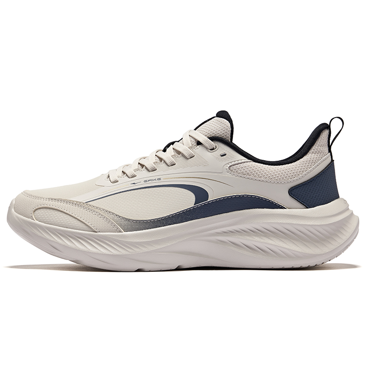 Erke Cushioning Rebound Cushioning Rebound Low top Casual Running Shoes Men’s Wild Gray Ink Blue
