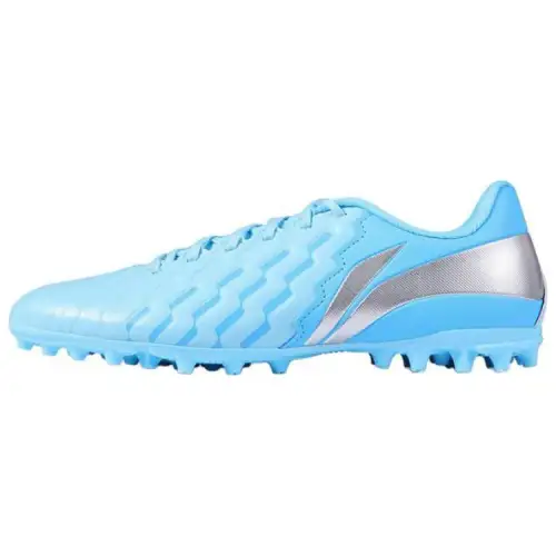Li Ning Brocade MG Multi Ground Natural Grass Slip Resistant Abrasion Resistant Soccer Shoes Men's Blue