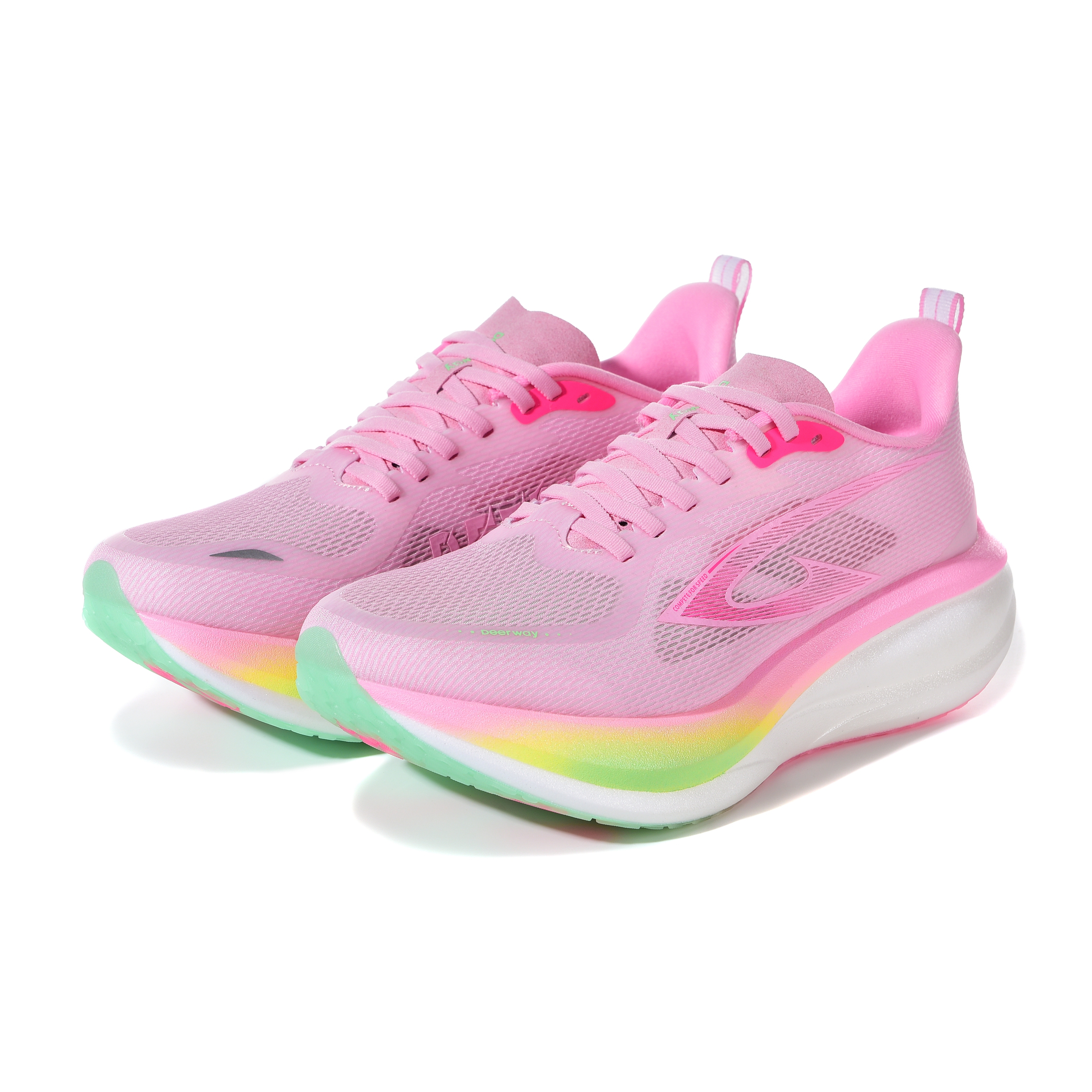 DEERWAY Running Shoes Unisex Low Top Cherry Blossom Pink
