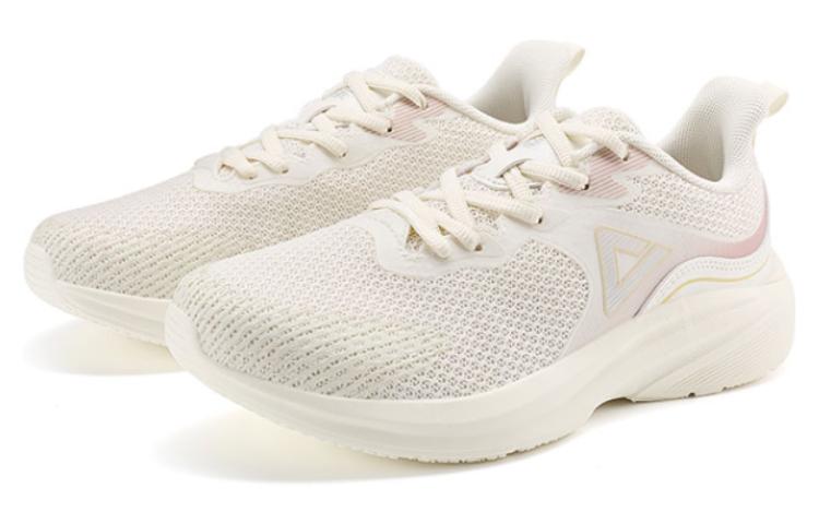 PEAK Qingyi Textile, Synthetic Leather Slip Resistant Abrasion Resistant Low top Running Shoes Women’s Canvas White