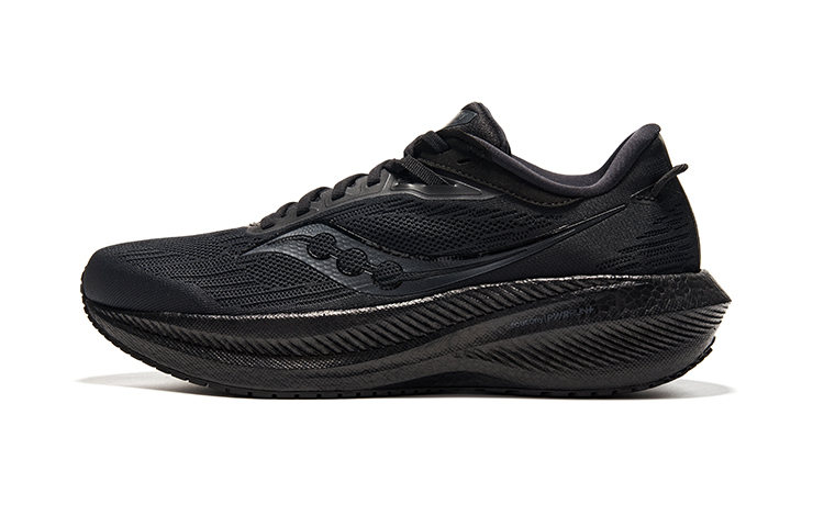 Saucony Triumph Victory 21 Victory Lightweight and Comfortable Marathon Polyester Shock Absorbing Anti-Slip Wear-Resistant Breathable Low-top Running Shoes Men's Black