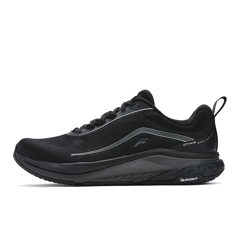 FILA SPD PANTHER 2 Comfortable And Breathable Fabric Breathable Low top Running Shoes Men's Black