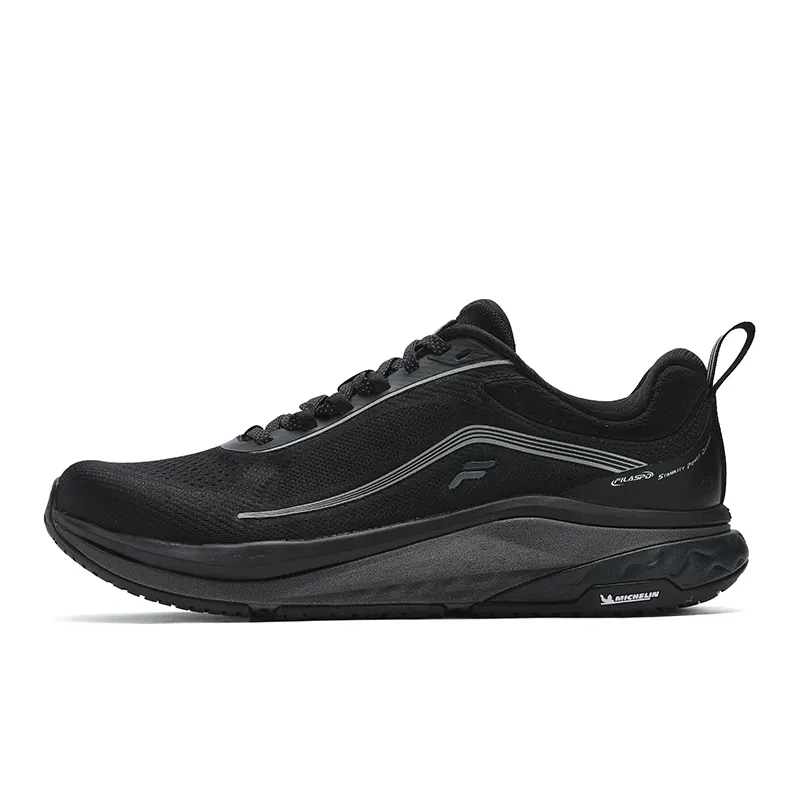 FILA SPD PANTHER 2 Comfortable And Breathable Fabric Breathable Low top Running Shoes Men's Black