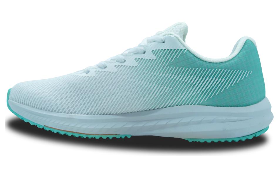 PEAK Comfortable Round Toe Cushioning Slip Resistant Low top Casual Running Shoes Unisex White Green