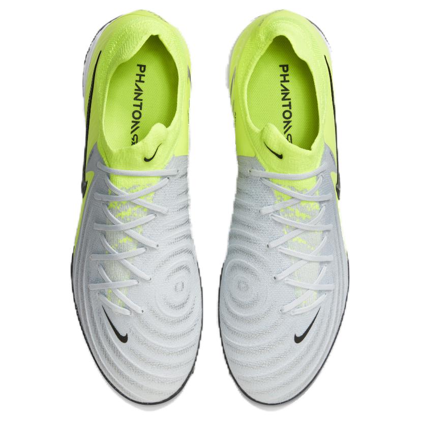 Nike Phantom GX 2 Pro TF Turf Synthetic Leather Soccer Shoes Unisex Yellow Gray
