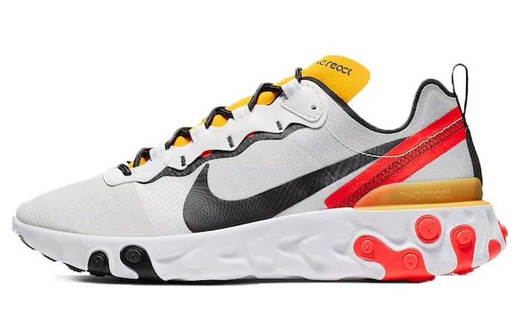 Nike React Element 55 White Black Crimson Gold