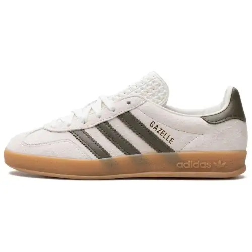Gazelle Wmns Adidas Originals Indoor 'White Olive Strata'