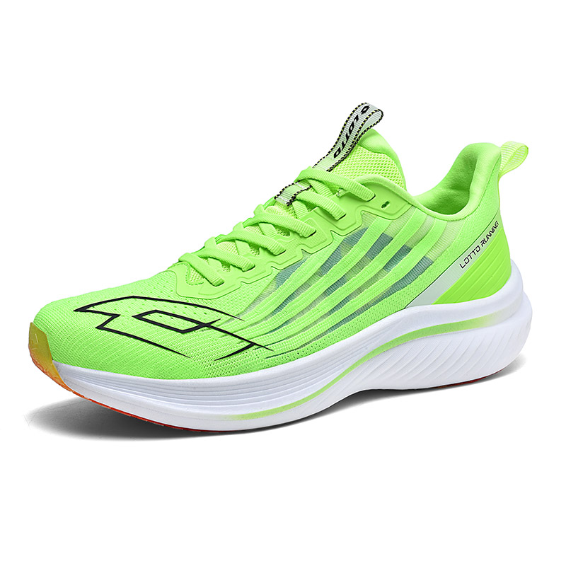 LOTTO Comfortable Cushioning Slip Resistant Abrasion Resistant Low top Marathon Running Shoes Men’s Neon Green