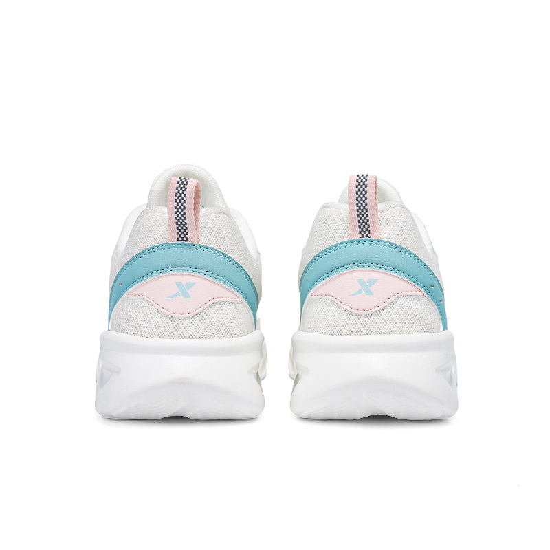 XTEP Cushioning Lightweight Slip Resistant Low top Casual Running Shoes Women’s White Gray Blue
