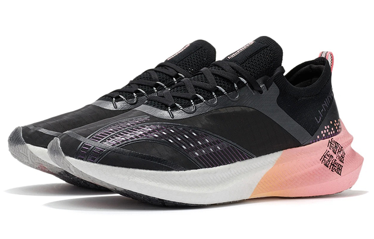 Li Ning Feidian Challenger Racing Abrasion Resistant Breathable Low top Running Shoes Women’s Black