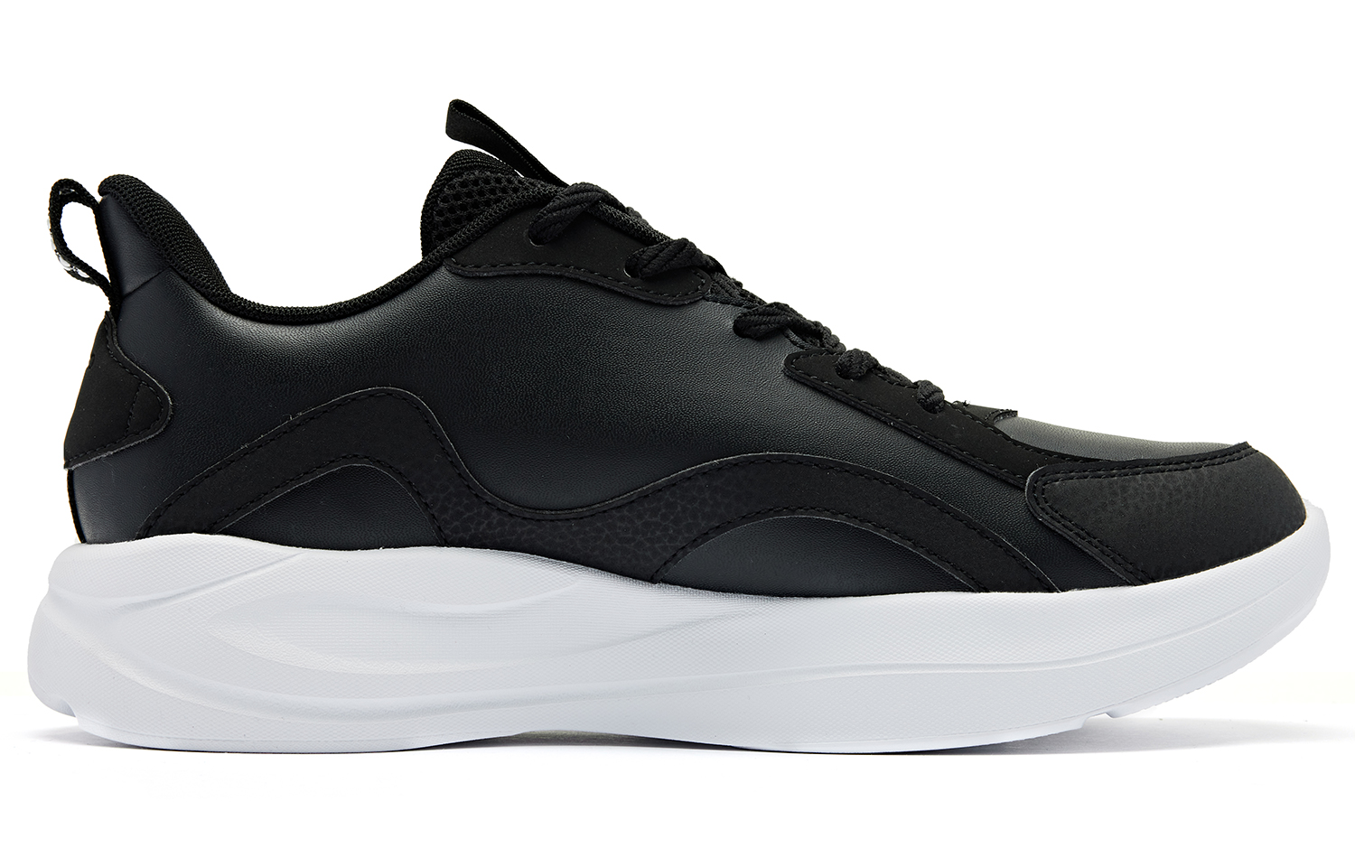 QIAODAN Cushioning Abrasion Resistant Lightweight Low top Running Shoes Men’s Black White