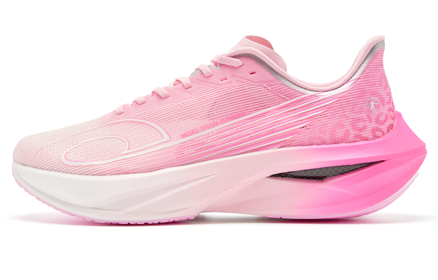 QIAODAN Cushioned Slip Resistant Abrasion Resistant Low Top Casual Running Shoes Men’s Pink