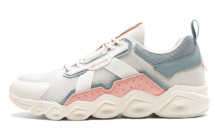 Anta Running Collection Sports Slip Resistant Abrasion Resistant Low top Running Shoes Women’s White Pink Cyan