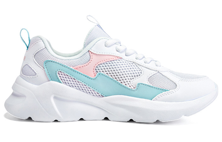 Erke Comfortable Abrasion Resistant Breathable Low top Running Shoes Women’s White Blue