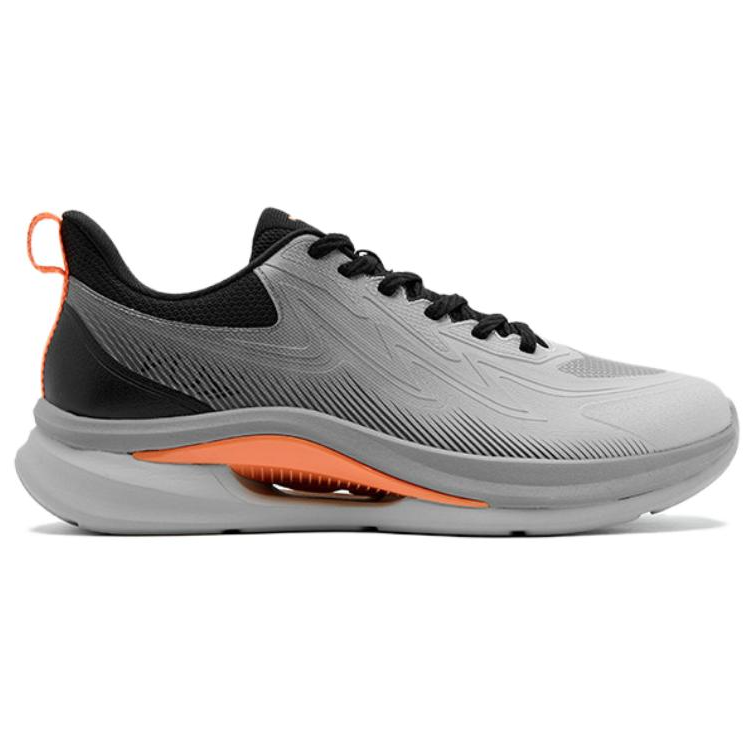 QIAODAN Slip Resistant Abrasion Resistant Low top Casual Running Shoes Men’s Gray