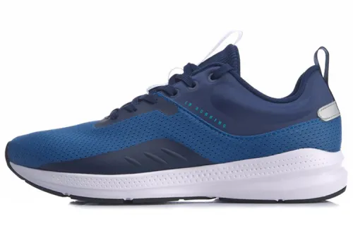 Li Ning Yufeng Cushioning Slip Resistant Abrasion Resistant Low top Running Shoes Unisex Blue