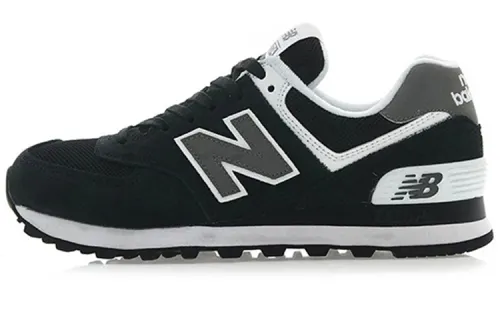 New Balance NB 574 Retro Suede Fabric Low Top Marathon Running Shoes Women's Standard Black