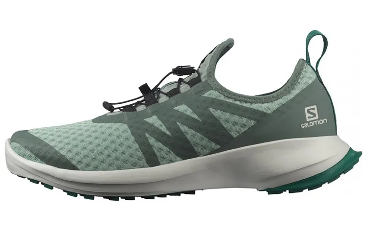 SALOMON Comfortable Fabric Abrasion Resistant Low top Running Shoes Men's Light Blue