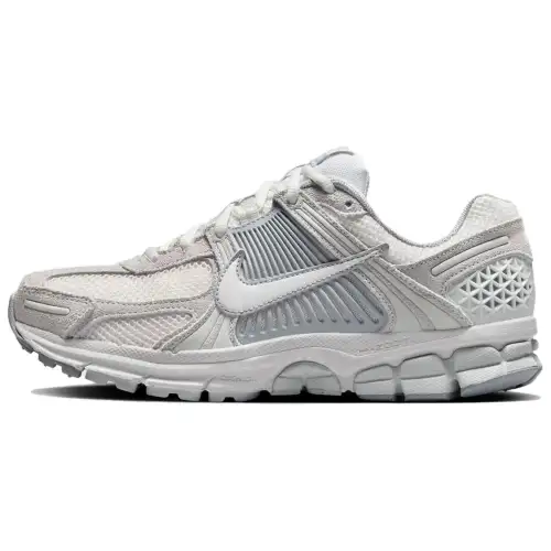 Nike Zoom Vomero 5 Pure Platinum Comfortable and Versatile Textile Leather Anti-Slip Wear-Resistant Low-top Running Shoes Women's White Gray