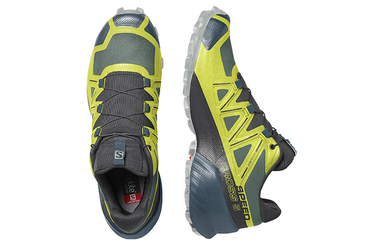 SALOMON Speedcross 5 Comfortable Fabric Abrasion Resistant Low top Trail Running Shoes Men’s Black Yellow