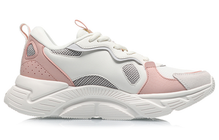 Li Ning Trendy Lightweight Low top Running Shoes Women’s White Gray Pink