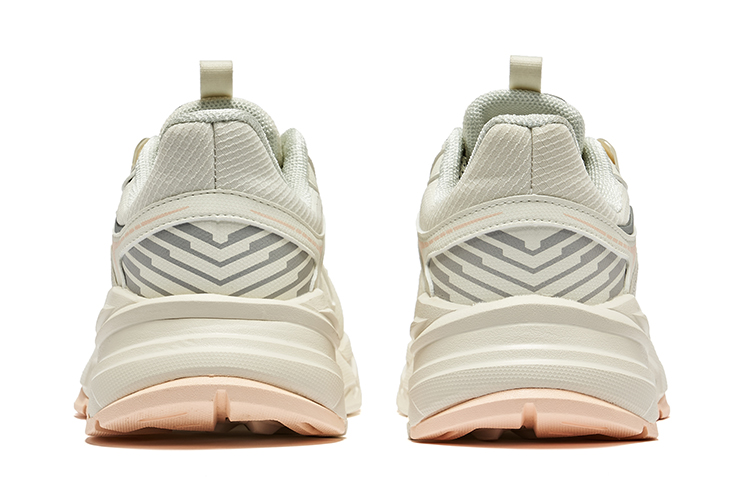 Erke Athleisure Abrasion Resistant Cushioning Low top Running Shoes Women’s Ivory White Gray