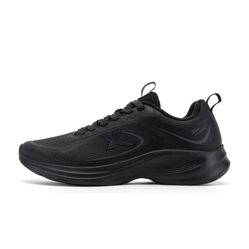 XTEP Comfortable Cushioning Breathable Low top Sprint Running Shoes Men’s Black